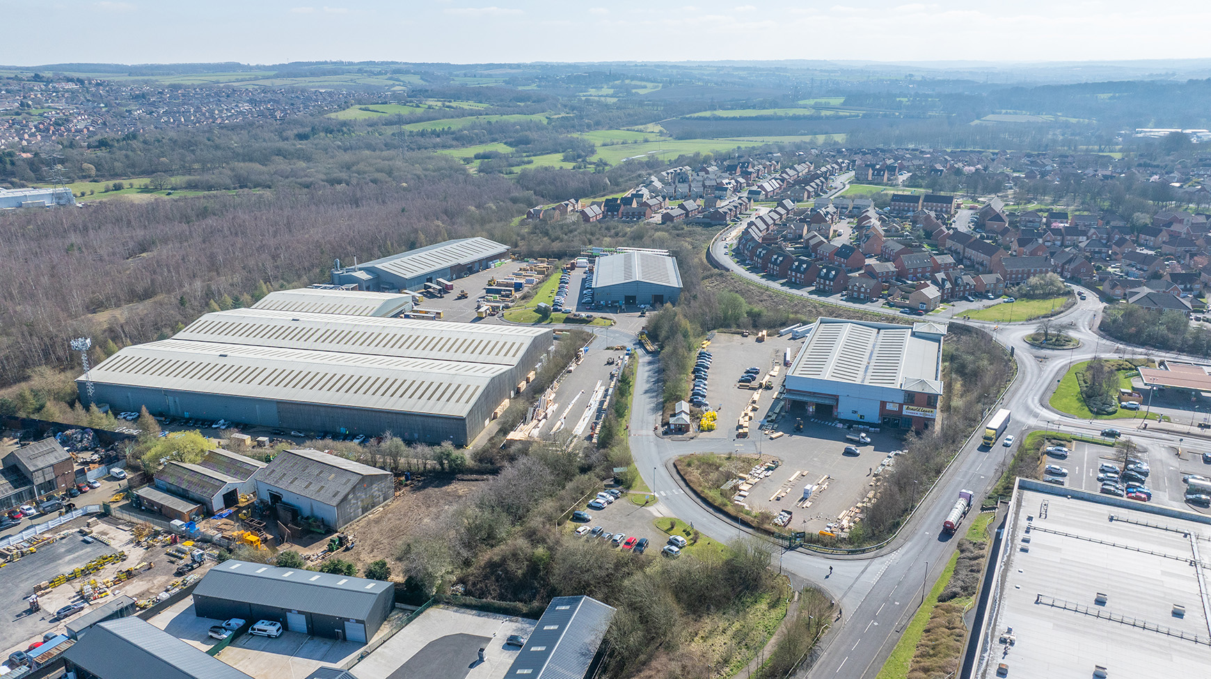 Aerial view of Oxclose Park